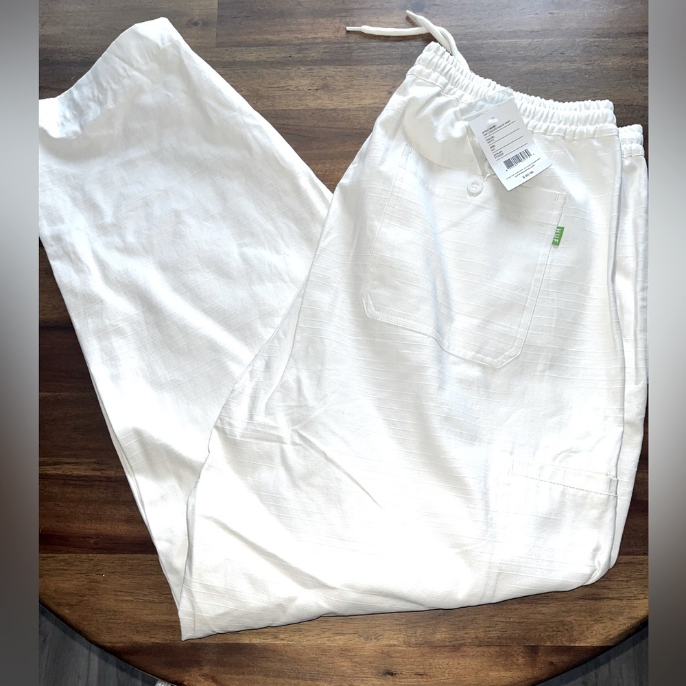 HUF leisure skate pants white
